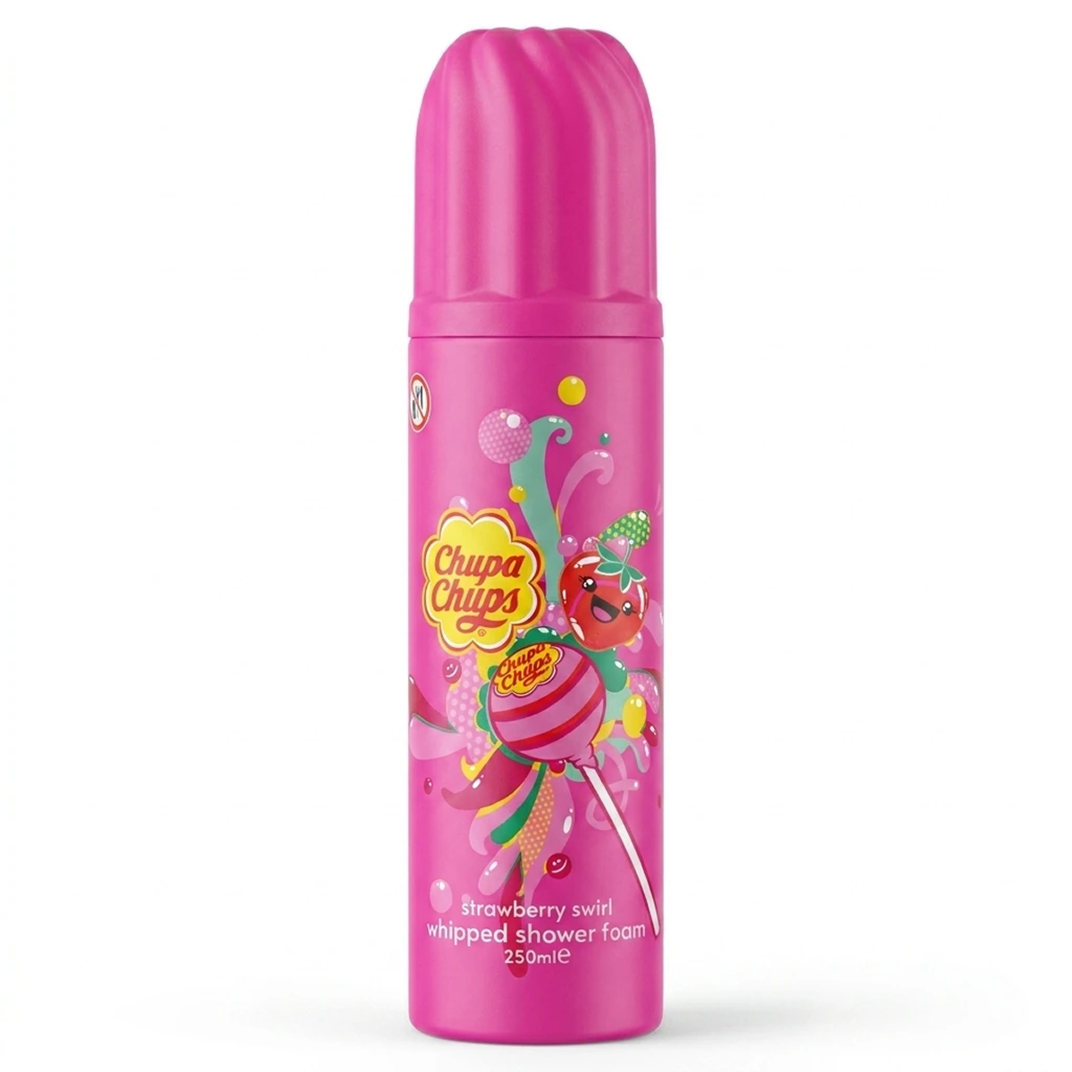 250ml Chupa Chups - Strawberry Swirl - Whipped Shower Foam