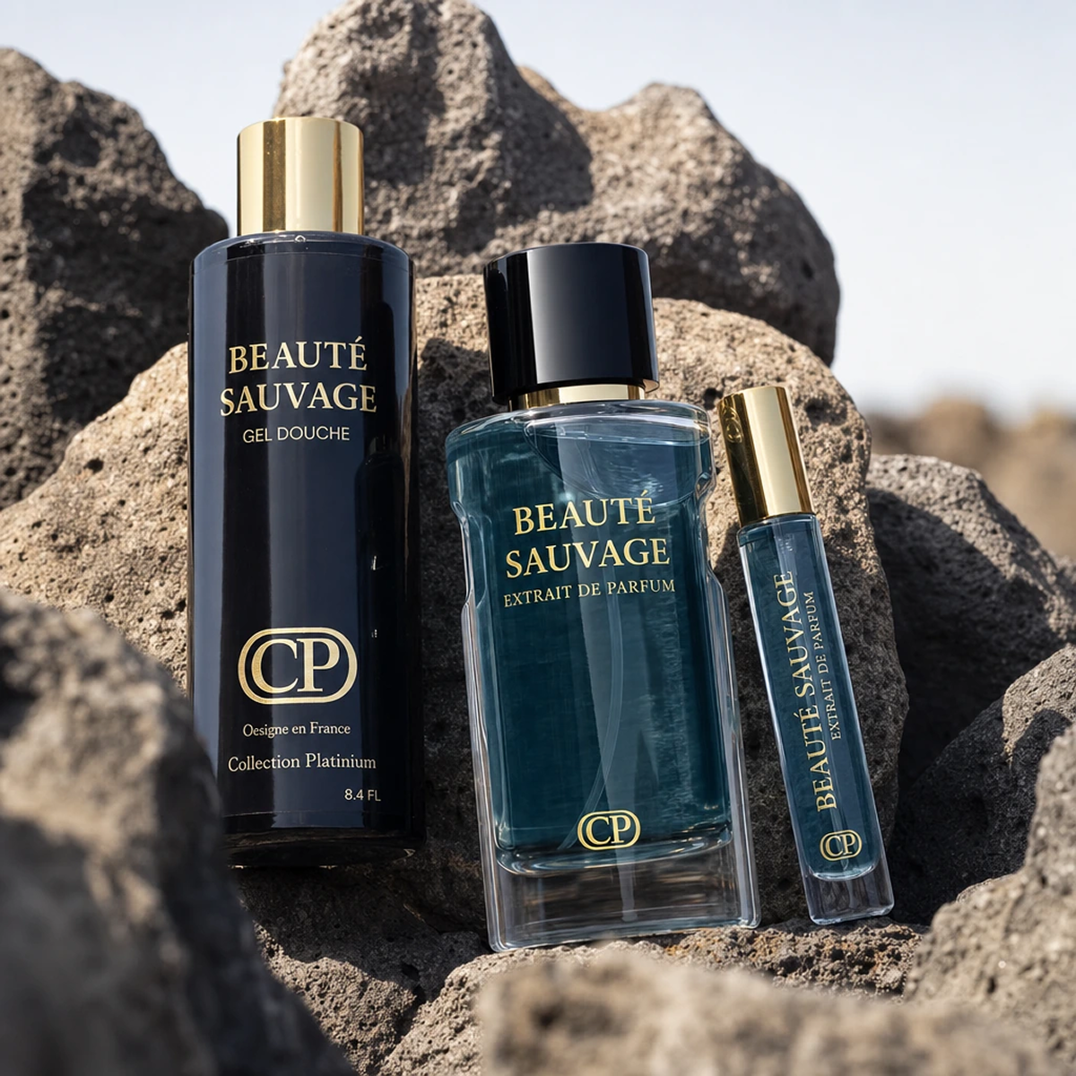 Collection Platinium - Estuche Beauté Sauvage Extracto de Perfume 100ml + Gel de Ducha 250ml + Extrait 10ml