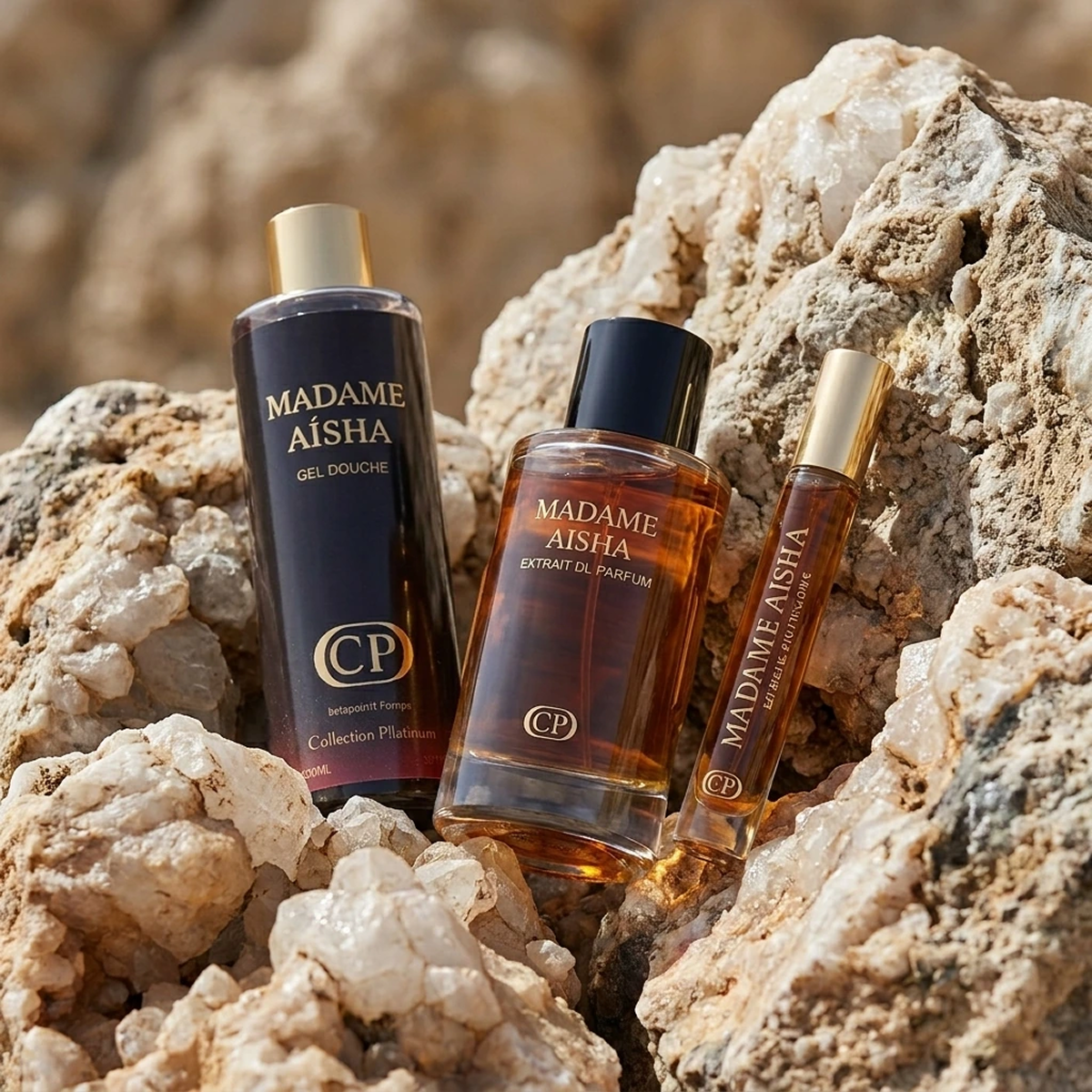 Collection Platinium - Estuche Madame Aïsha Extracto de Perfume 100ml + Gel de Ducha 250ml + Extrait 10ml