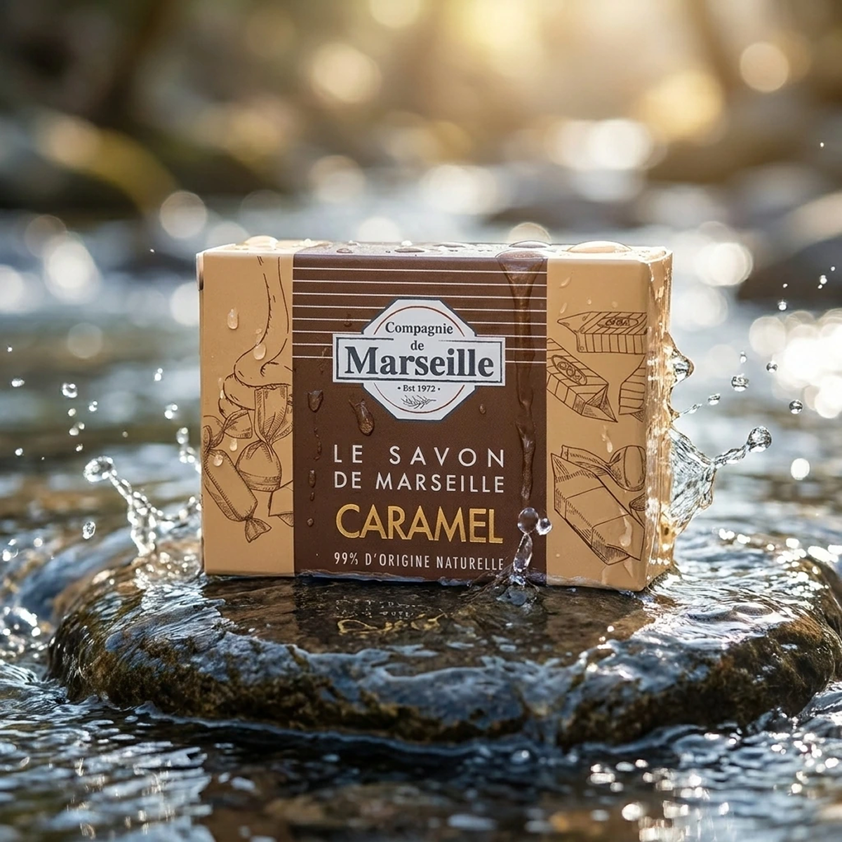 Compagnie de Marseille - Caramel - Savon de Marseille 99% d'Origine Naturelle