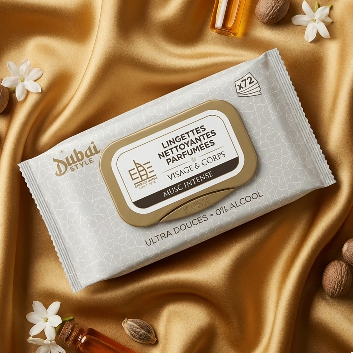 Dubai Style - Musc Intense - Toallitas húmedas perfumadas Rostro et Cuerpo X72
