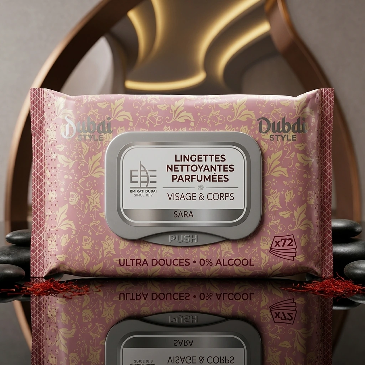 Dubai Style - Sara - Toallitas húmedas perfumadas Rostro et Cuerpo x72 Lingette