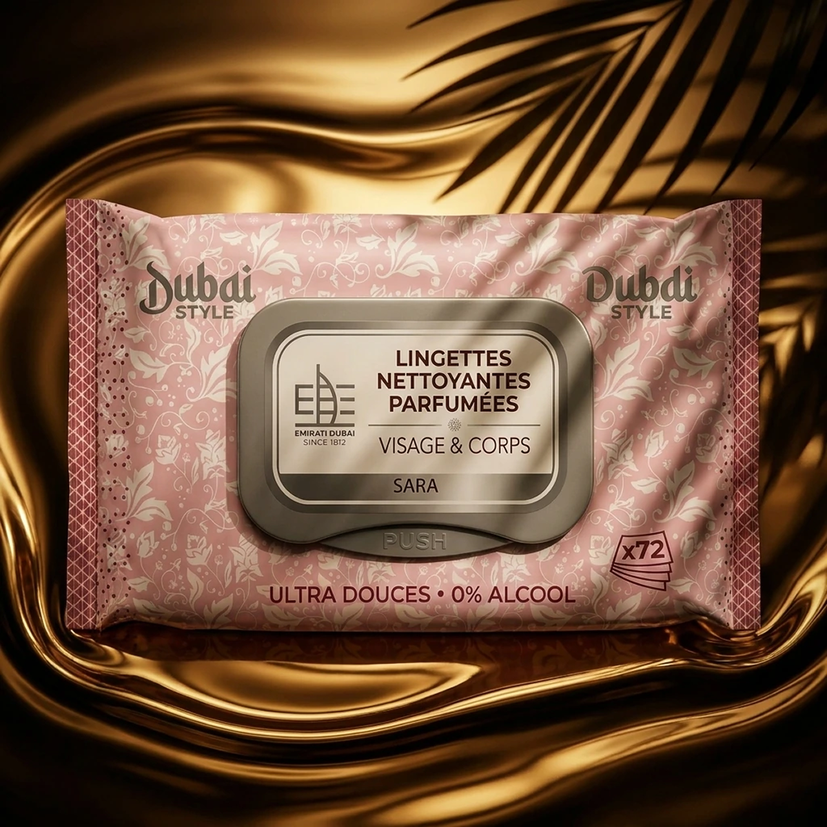 Dubai Style - Sara - Toallitas húmedas perfumadas Rostro et Cuerpo x72 Lingette