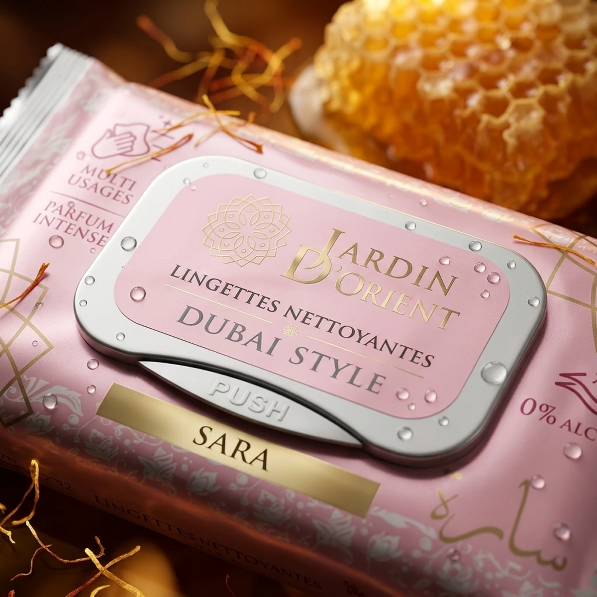 Dubai Style - Sara - Toallitas húmedas perfumadas Rostro et Cuerpo x72 Lingette