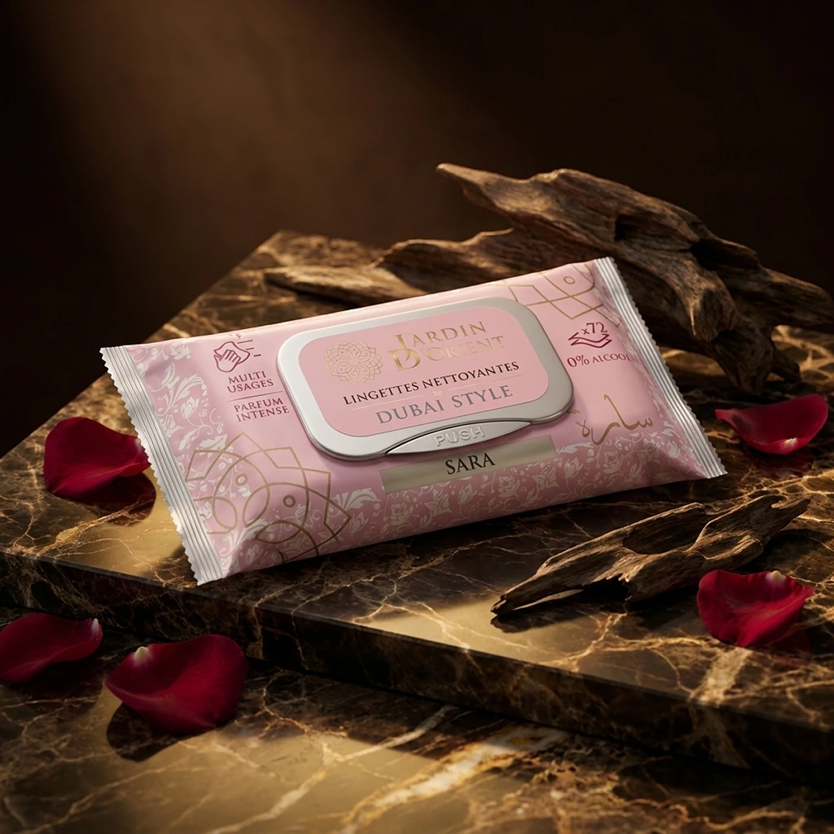 Dubai Style - Sara - Toallitas húmedas perfumadas Rostro et Cuerpo x72 Lingette