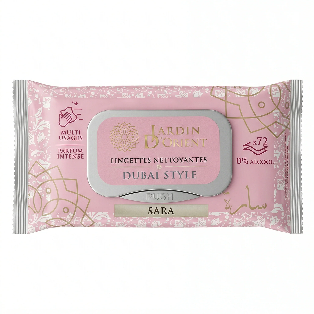 Dubai Style - Sara - Toallitas húmedas perfumadas Rostro et Cuerpo x72 Lingette
