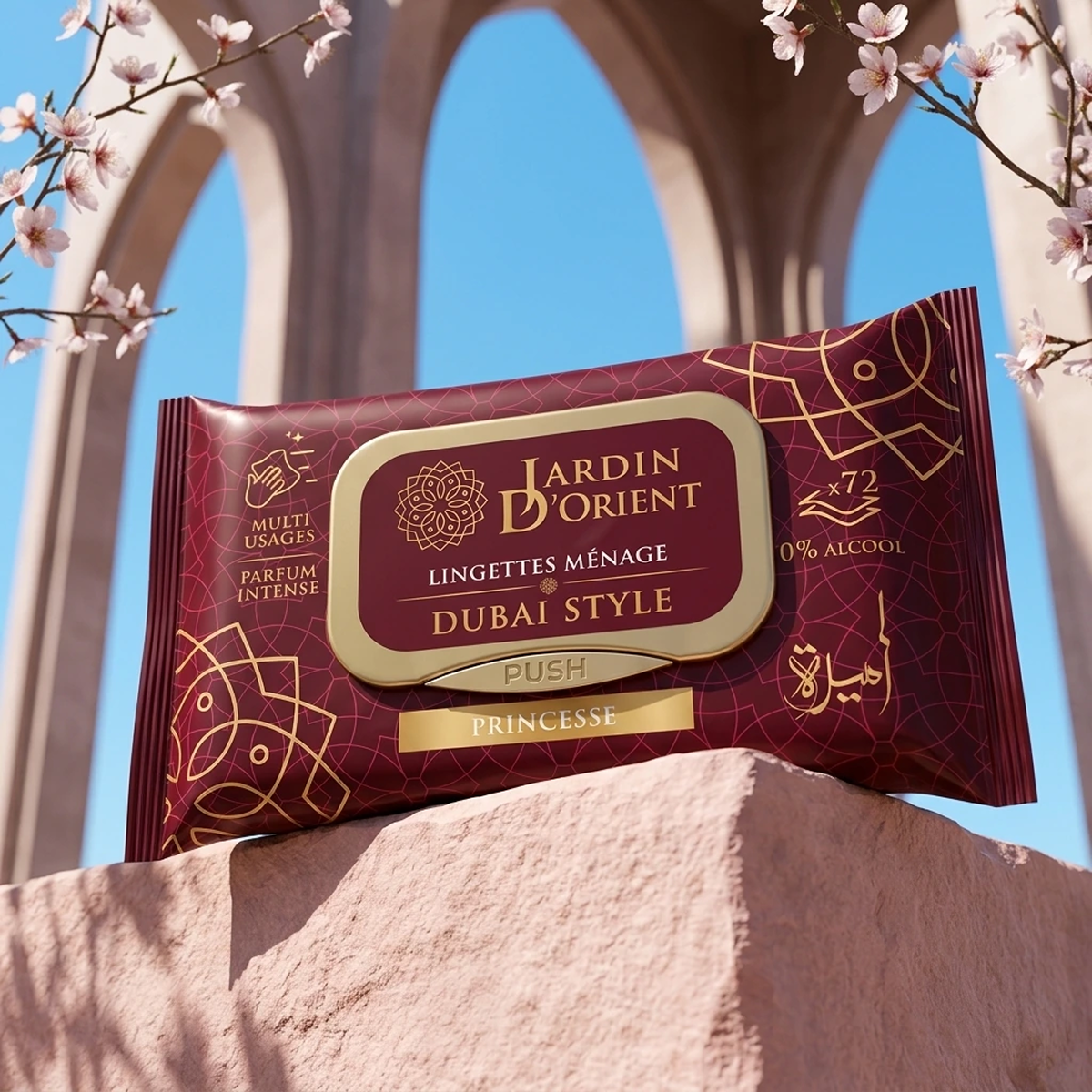 Dubai Style - Princess - Toallitas húmedas perfumadas Rostro et Cuerpo x72 Lingette