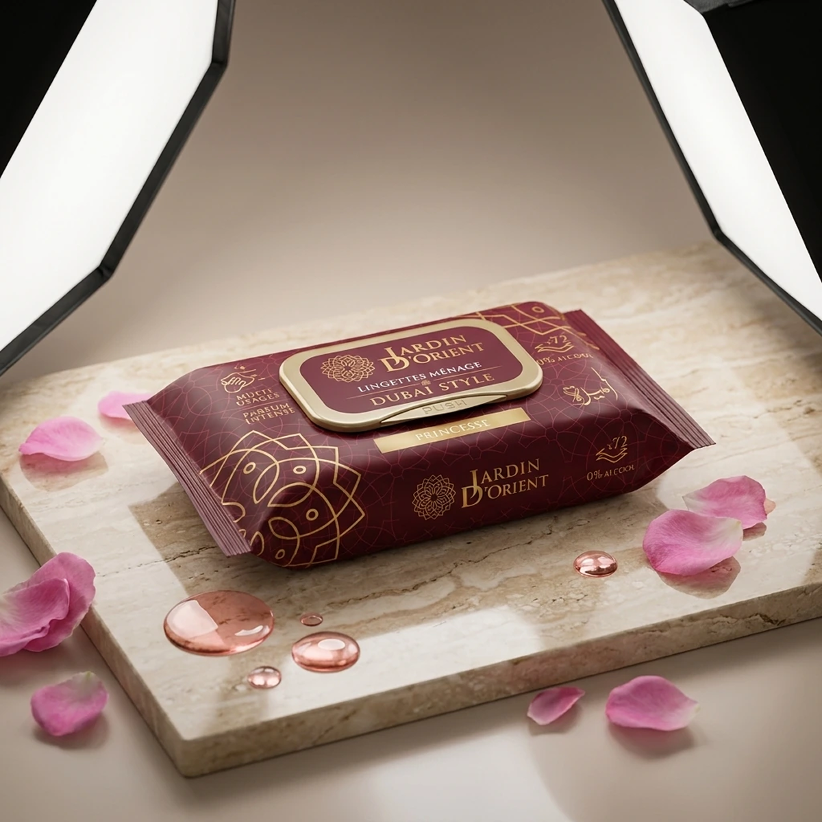 Dubai Style - Princess - Toallitas húmedas perfumadas Rostro et Cuerpo x72 Lingette