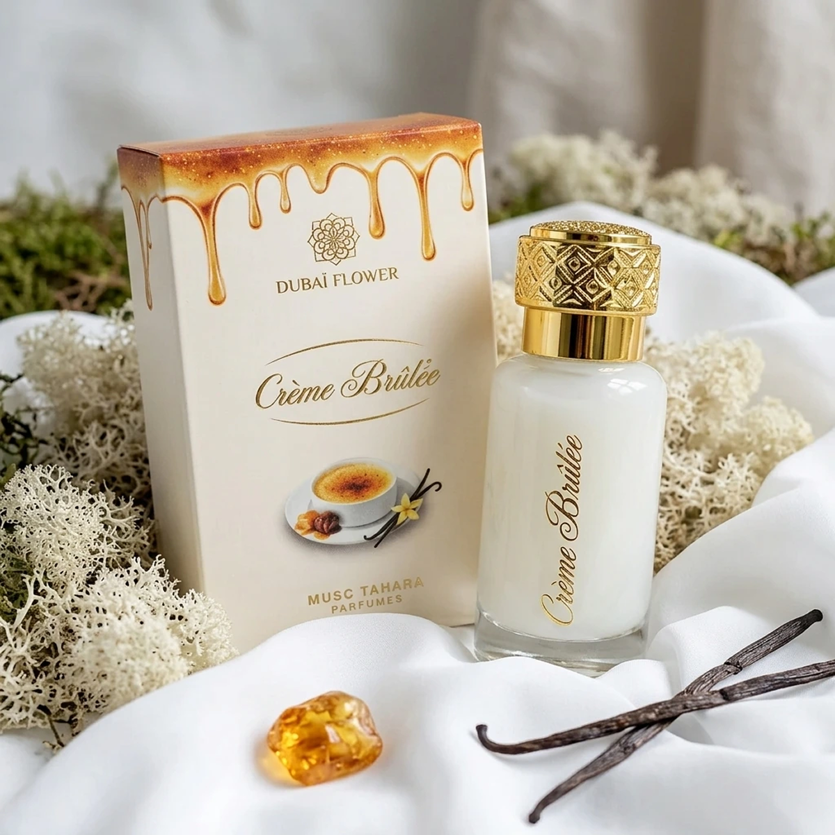 12ml Dubaï Flower - Musc Tahara Crème Brûlée - Concentrée de Parfum Mixte