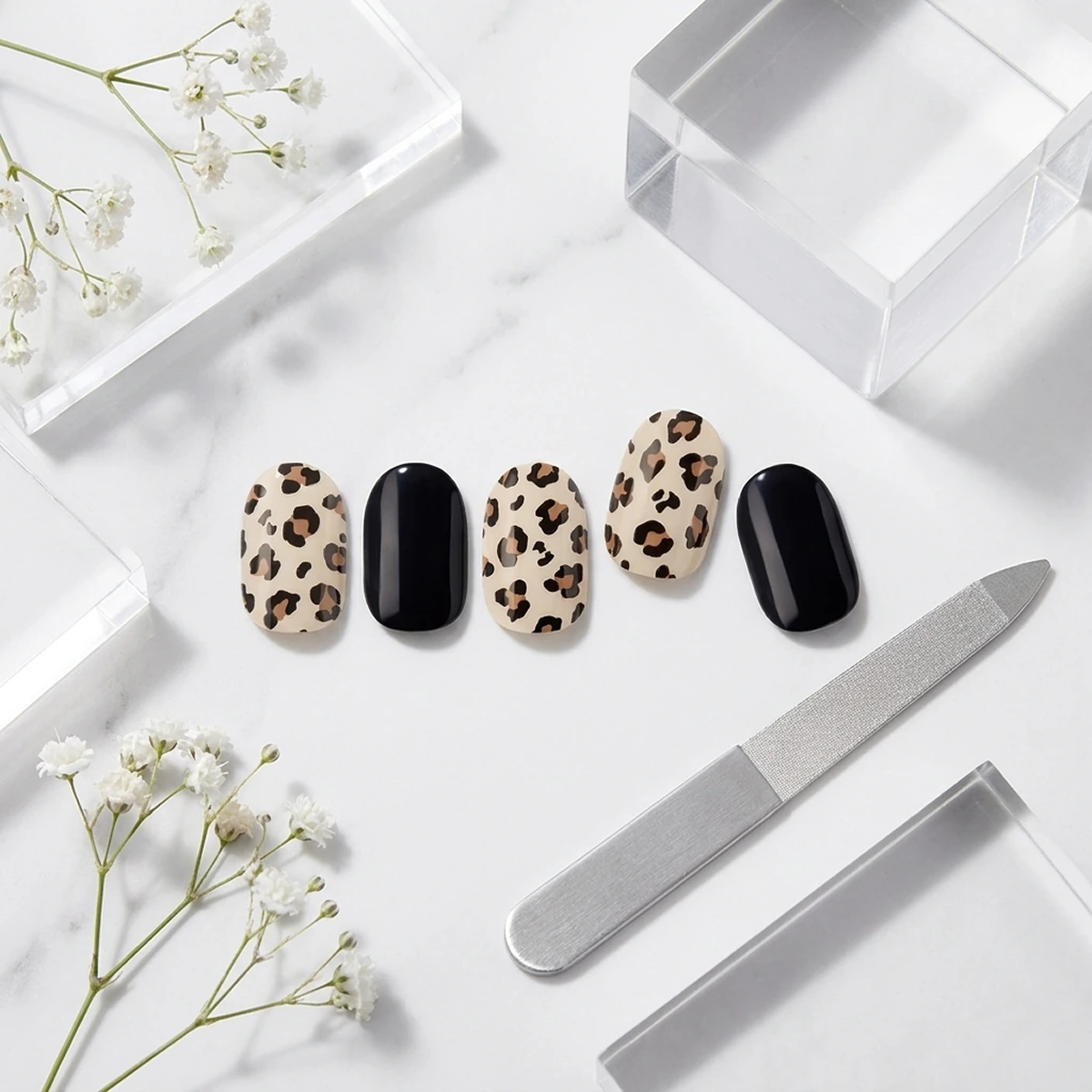 EDGE U - Leopard Black - Bandes pour Ongles