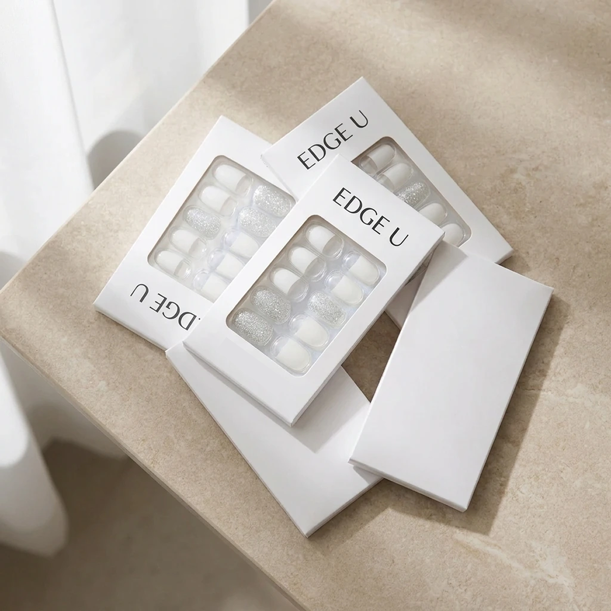 EDGE U - Glam White French - Bandes pour Ongles