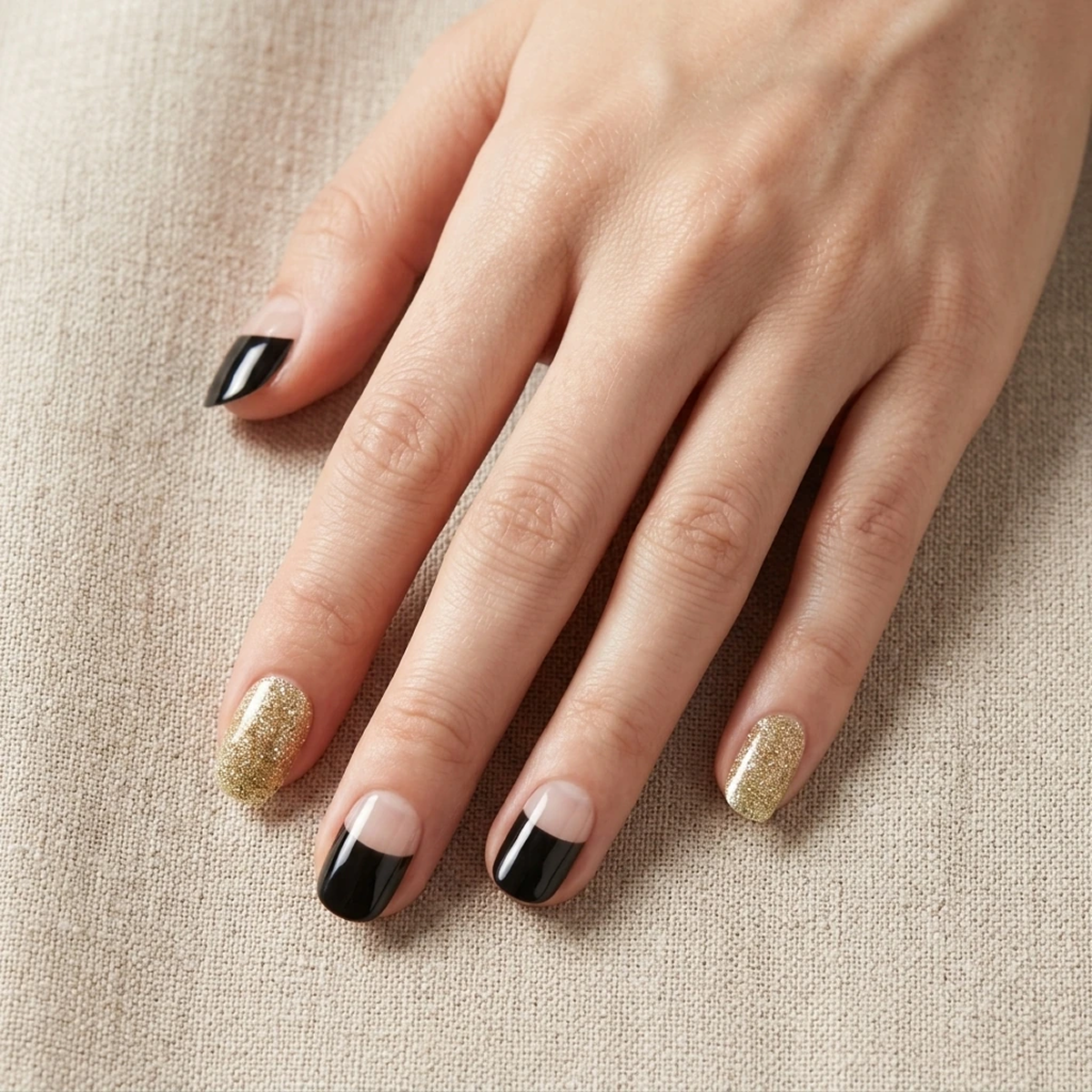 EDGE U - Black French - Bandes pour Ongles