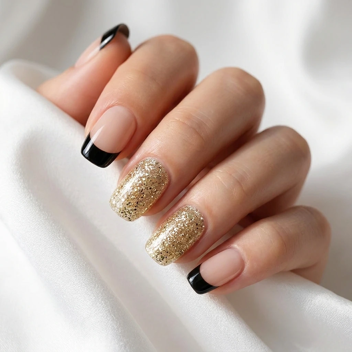 EDGE U - Black French - Bandes pour Ongles