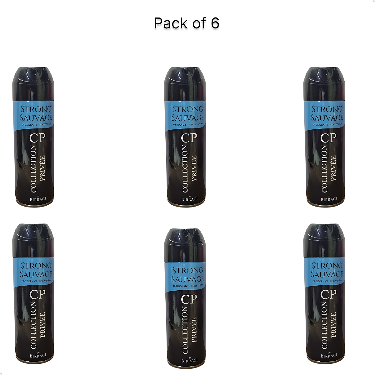 6*200ml Collection Privée - Strong Savage - Desodorante para Hombre