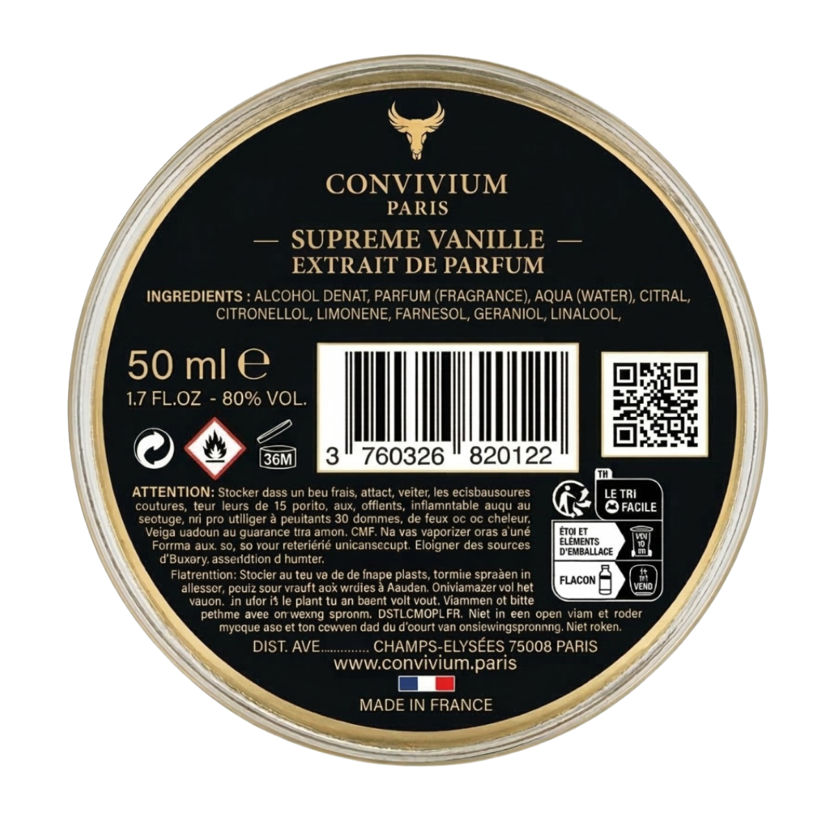 50ml Convivium Paris - Elysium - Extrait de Parfum Mixte